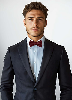front Adjustable Stretch Satin Bow Tie