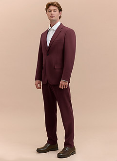 front James Cabernet Structured Stretch Suit