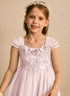Azazie Lottie Flower Girl Klänningar Klänning A-linje i Tyll Spets image6