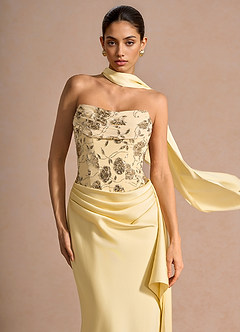 vestido Maxi Lantejoulas Douradas Aspasia image6