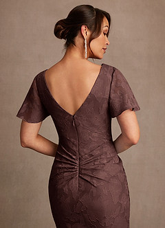 Azazie Jolene Mère de la mariée Robes Robe Sirène en Blumen-Burnout Plissée Expresso image6