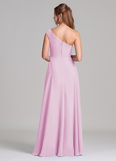 Azazie Melanie Bridesmaid Dresses Candy Pink A-Line Off the Shoulder Chiffon Dress image6