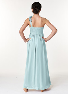 Azazie Flower Junior Mist A-Line Pleated Chiffon Dress image2