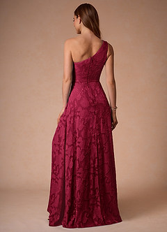 Hermosa Merlot One Shoulder Maxi Dress image2