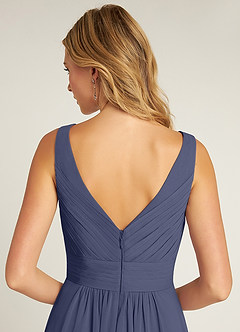 Azazie Pierrette Brautjungfernkleider A-Linie Plissee Chiffon Kleid Sturm image6