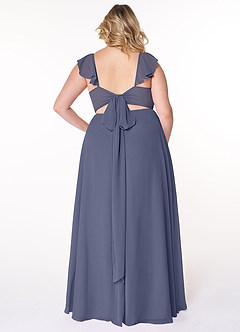 Azazie Everett Bridesmaid Dresses Stormy A-Line V-neck Ruched Chiffon Dress image7