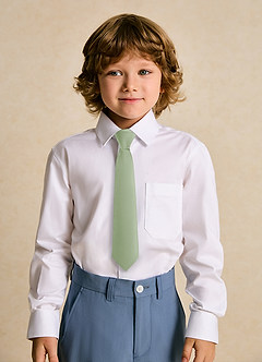 front Boy's Stretch Satin Pre-Tie