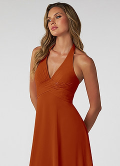 Azazie Tessie Suknie dla druhen Linia A Pofałdowany Szyfon Długość kostki Sukienka image5