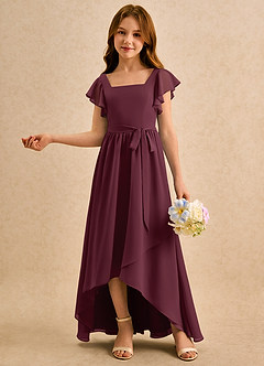 Azazie Milly Girls Formal Flower Girl Klänningar Klä A-Line i Chiffong Plisserad image4