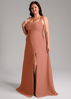 Azazie Debra Bridesmaid Dresses MAI TAI A-Line with Pockets Chiffon Convertible Dress image11
