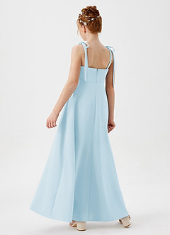 Azazie Rosey Junior Robe Trapèze en Crêpe Élastique Encolure en Forme de Cœur Bleu Ciel image6
