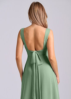 Azazie Beatrice Bridesmaid Dresses Matcha A-Line Sweetheart Neckline Chiffon Dress image7