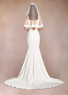 front Persila Lace Elbow Length Veil