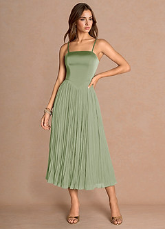 Vestido Verde Claro Midi Lorie image3