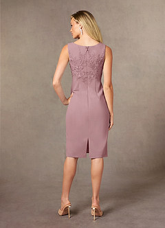Azazie Ryne Mother of the Bride Dresses Dusty Rose Sheath Lace Dress image2