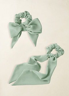 front Farblich passendes Chiffon-Multiway-Haartuch-Scrunchie-Set