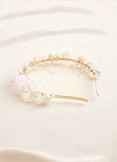 front Pearl Floral Headband
