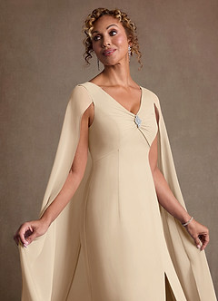 Azazie Boudica Suknie dla Matki Panny Młodej Linia A Pofałdowany Szyfon Długość podłogi Sukienka image5