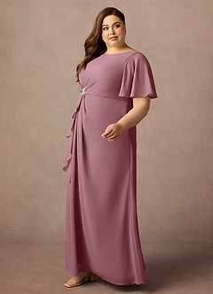 Azazie Rain Mother of the Bride Dresses Vintage Mauve Sheath Beaded Chiffon Dress image11