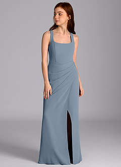 Azazie Mero Junior Twilight Mermaid Pleated Chiffon Dress image5