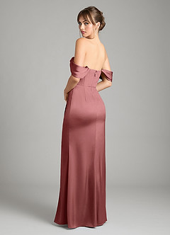 Azazie Johana Vestidos de damas de honor Vestido de Amatista de Satén Elástico de Corte Sirena Convertible con Vestidos sin tirantes image8