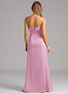 Azazie Aretha Bridesmaid Dresses Candy Pink A-Line Strapless Stretch Satin Convertible Dress image7