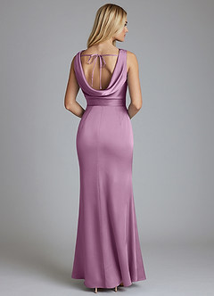 Azazie Tallie Bridesmaid Dresses Wisteria Mermaid Pleated Stretch Satin Dress image6