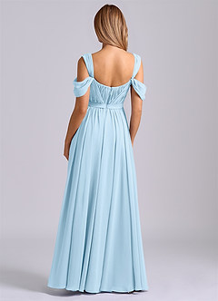 Azazie Koa Brudtärnklänningar Klä av A-Linje i Chiffong Av axeln Himmelsblå image2