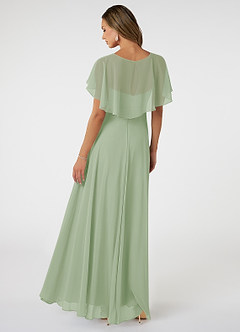 Azazie Jamie Brautjungfernkleider A-Linie Chiffon Kleid Staubiger Salbeigrün image5