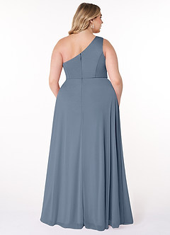 Azazie Brooke Bridesmaid Dresses Twilight A-Line One Shoulder Mesh Dress image7