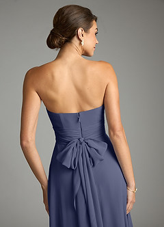 Azazie Tamira Suknie dla druhen Linia A Pofałdowany Szyfon Do ziemi Sukienka image5