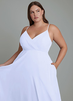 Azazie Amani Bridesmaid Dresses Lavender A-Line Pleated Chiffon Dress image12