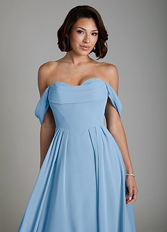Azazie Loisa Robes à essayer chez vous Robe Trapèze Convertible en Mousseline de soie Corset Bourgogne image5