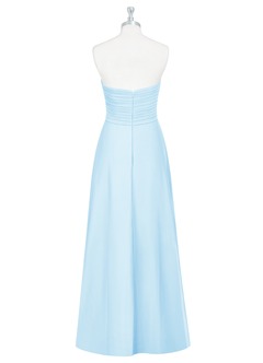 Azazie Arabella Allure Vestidos de damas de honor Vestido de Azul Cielo de Gasa de Corte en A Convertible con Escote de Corazón image9