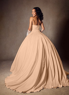 Azazie Alta Wedding Dresses English Rose A-Line Strapless Stretch Satin Dress image2