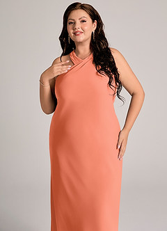 Azazie Doretta Bridesmaid Dresses Sunset Mermaid Pleated Chiffon Dress image11