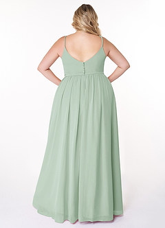 Azazie Rayna Bridesmaid Dresses A-Line V-Neck Pleated Chiffon Floor-Length Dress image8