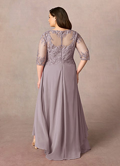 Azazie Monza Mother of the Bride Dresses Dusk A-Line Lace Chiffon Dress image9