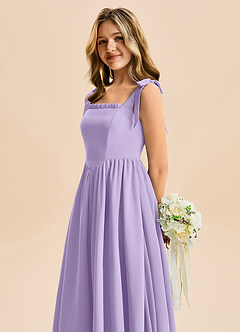 Azazie Delia Junior Robe Trapèze en Mousseline de soie Arc Lilas image7