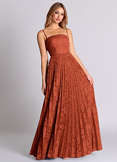 Azazie Mariana Bridesmaid Dresses Auburn A-Line Strapless Floral Burnout Convertible Dress image7