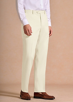 front James Ivory Structured Stretch Dress Pants