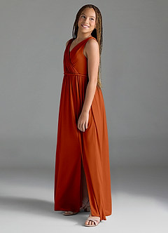 Azazie Tanicia Junior Bermuda A-Line Mesh Dress image2