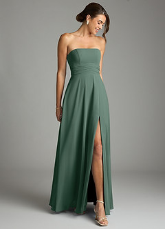 Azazie Tamira Suknie dla druhen Linia A Pofałdowany Szyfon Do ziemi Sukienka image2