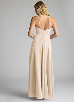 Azazie Akita Bridesmaid Dresses White Alabaster A-Line Chiffon Dress image4