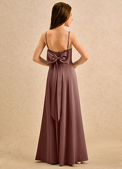 Azazie Chamomile Girls Formal Flower Girl Klänningar Klänning A-Line i Stretch Satin Plisserad image1