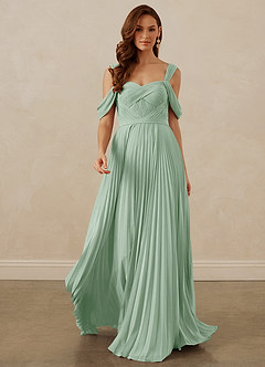 Christian Siriano Bridal for Azazie 1013 Bridesmaid Dresses Agave A-Line Off the Shoulder Chiffon Dress image9