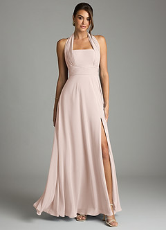 Azazie Tamira Suknie dla druhen Linia A Pofałdowany Szyfon Do ziemi Sukienka image1