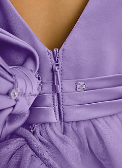 Azazie Lior Robe Demoiselle D'honneur Fillette Robe Princesse en Tulle Plissée Tahiti image9