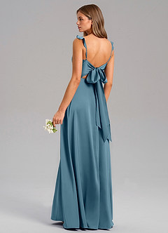Azazie Everett Bridesmaid Dresses Bermuda A-Line Stretch Satin Dress image6