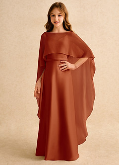 Azazie Fishie Junior Formal Flower Girl Klänningar Klä A-Line i Matt satäng image1